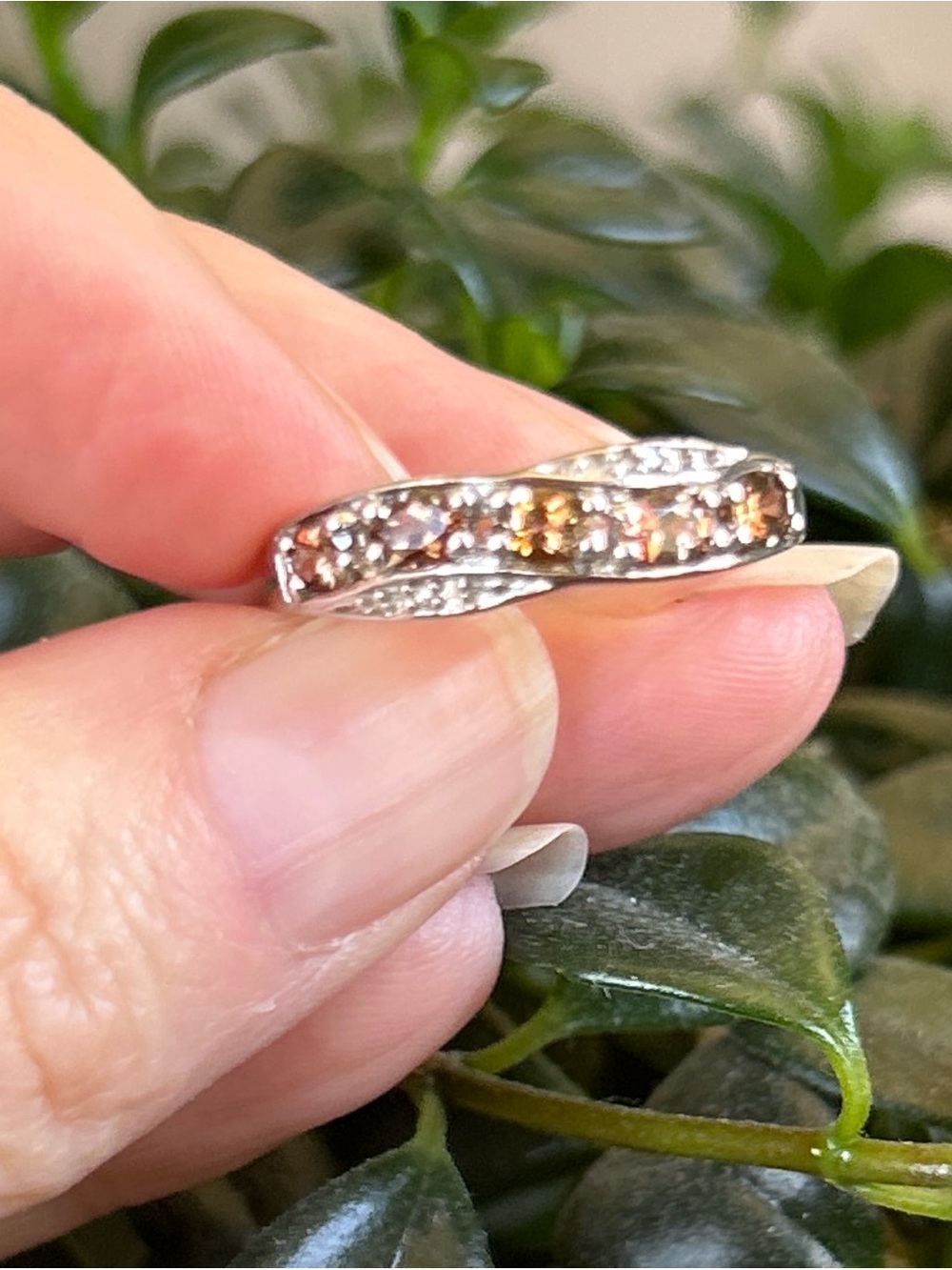 Vintage Sterling Silver and Smoky Quartz Ring